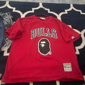 Bape X Mitchell & Ness Bulls Tee
